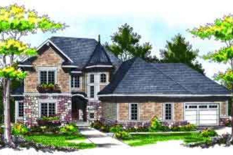 Home Plan - European Exterior - Front Elevation Plan #70-734