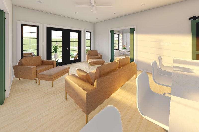 Dream House Plan - Interior - Family Room 3 for Farmhouse House Plan #126-175 - 2 bed, 2 bath