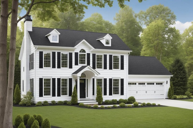 Colonial Style House Plan - 4 Beds 2.5 Baths 2141 Sq/Ft Plan #3-326