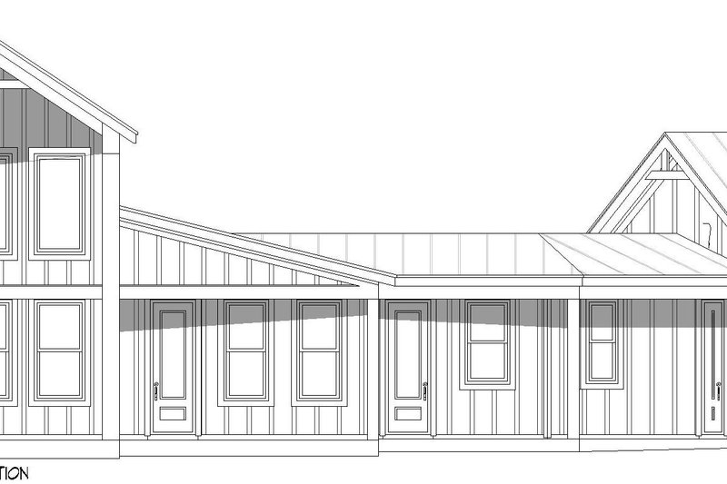 House Design - Exterior - Rear Elevation 2 for Barndominium House Plan #932-1202 - 2 bed, 2 bath