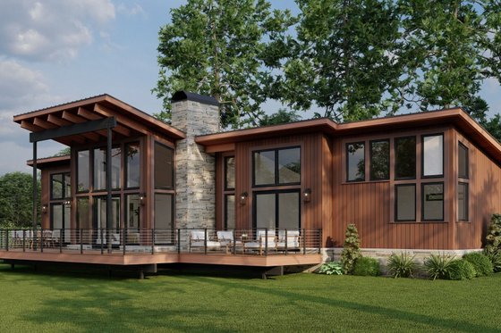 Exterior - Other Elevation for Modern House Plan #923-361 - 2 bed, 2.5 bath