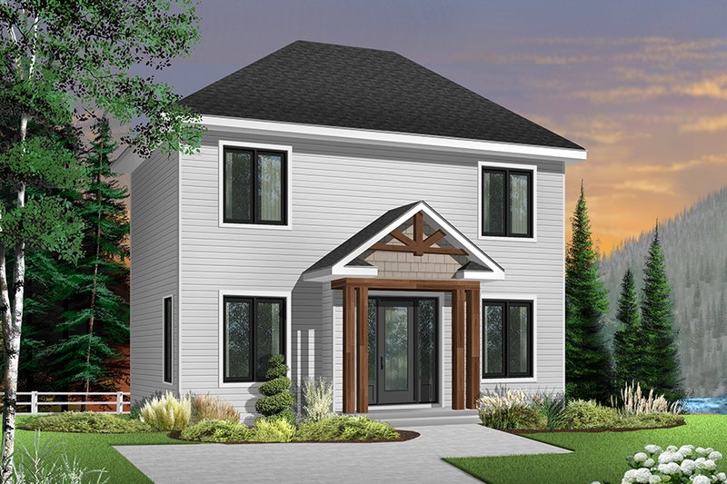 Colonial Style House Plan - 3 Beds 1.5 Baths 1314 Sq/Ft Plan #23-629