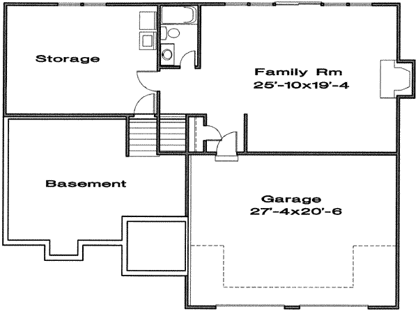 Traditional Floor Plan - Lower Floor Plan #6-172