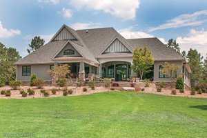 Exterior - Rear Elevation for European House Plan #929-1 - 4 bed, 4 bath