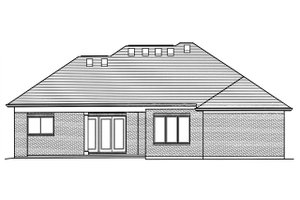 Exterior - Rear Elevation for Ranch House Plan #46-876 - 3 bed, 2 bath