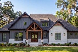 Architectural House Design - Exterior - Front Elevation for Farmhouse House Plan #1074-136 - 4 bed, 2.5 bath