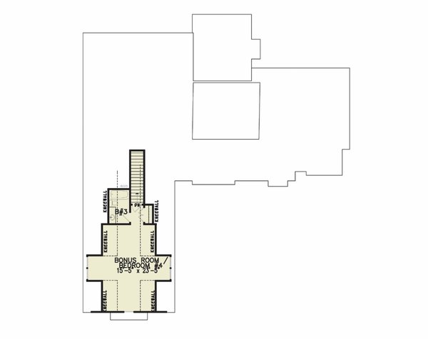 Farmhouse Floor Plan - Upper Floor Plan #54-488