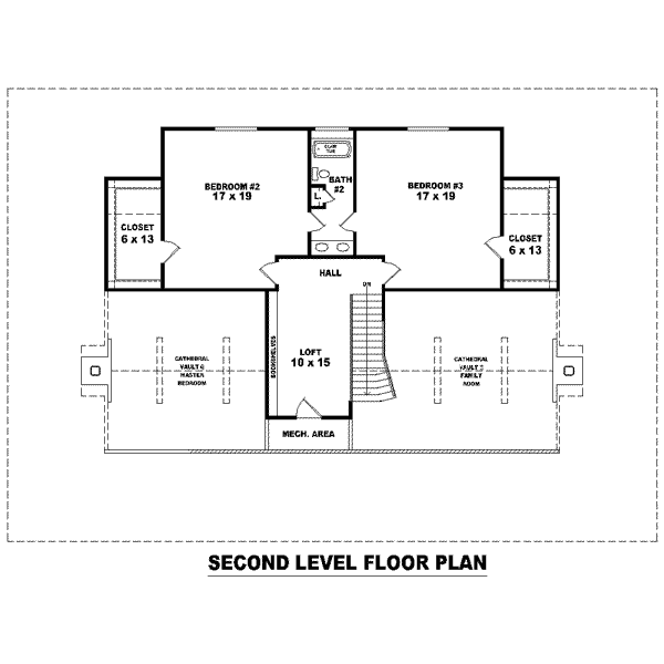 Country Floor Plan - Upper Floor Plan #81-1520