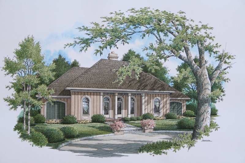 Traditional Style House Plan - 3 Beds 2 Baths 2000 Sq/Ft Plan #45-309