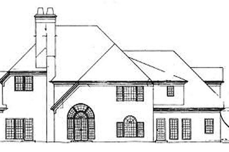 Dream House Plan - Exterior - Rear Elevation for European House Plan #119-296 - 4 bed, 3.5 bath