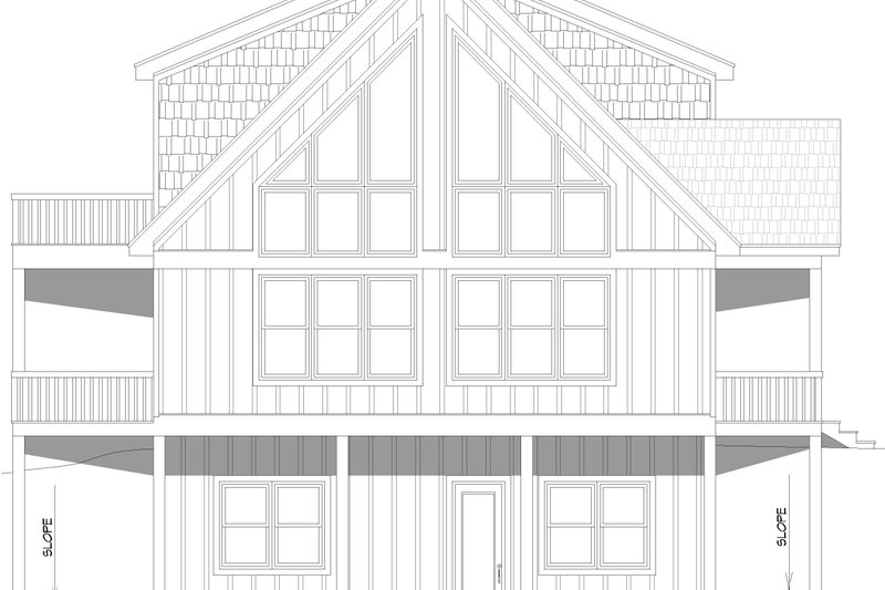 Home Plan - Exterior - Rear Elevation for Country House Plan #932-982 - 4 bed, 3.5 bath