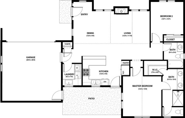 House Blueprint - Craftsman Floor Plan - Main Floor Plan #895-57