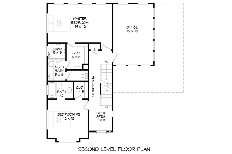 House Blueprint - Floor Plan - Upper Floor for Contemporary House Plan #932-515 - 3 bed, 3.5 bath