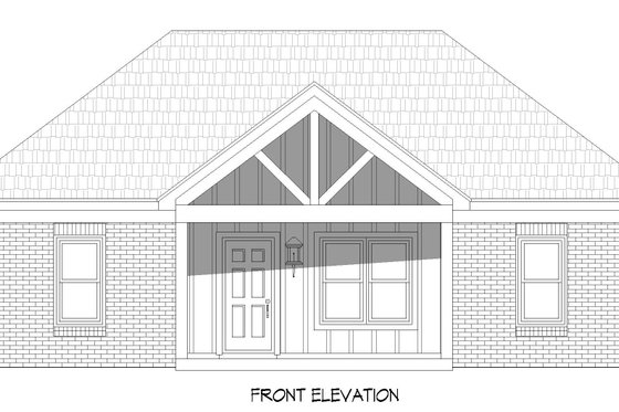 Exterior - Front Elevation 3 for Traditional House Plan #932-541 - 3 bed, 2 bath