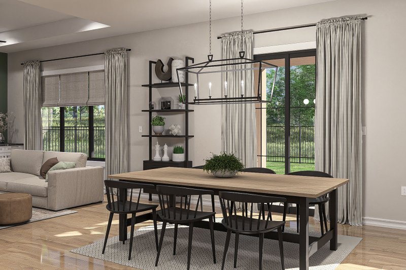 House Blueprint - Interior - Dining Room for Modern House Plan #455-421 - 3 bed, 2.5 bath