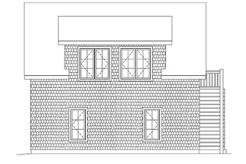 Home Plan - Exterior - Rear Elevation for Country House Plan #22-545, 0 bath