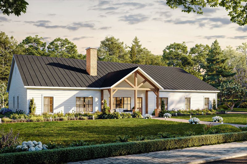 House Plan Design - Exterior - Front Elevation 3 for Barndominium House Plan #1117-14 - 4 bed, 3.5 bath