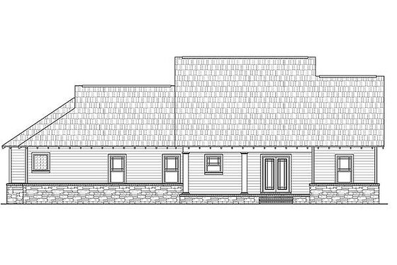 Exterior - Rear Elevation for Craftsman House Plan #21-274 - 3 bed, 2 bath