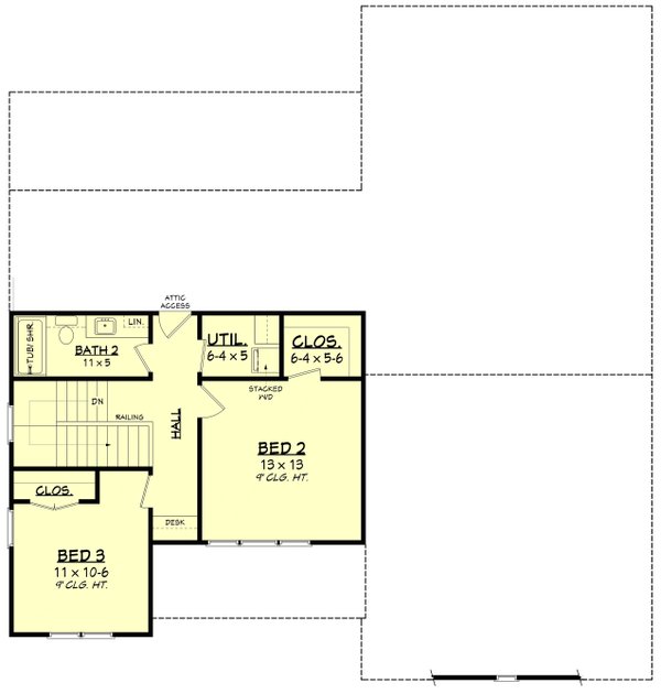 Dream House Plan - Floor Plan - Upper Floor for Farmhouse House Plan #430-437 - 4 bed, 2.5 bath