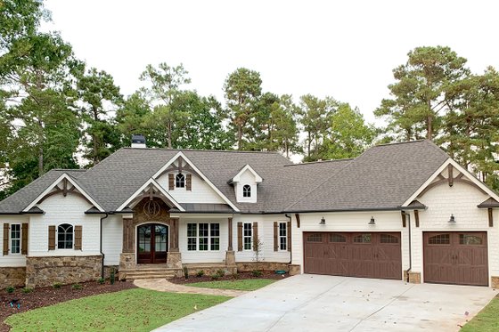 Exterior - Front Elevation 3 for Craftsman House Plan #437-104 - 4 bed, 4 bath