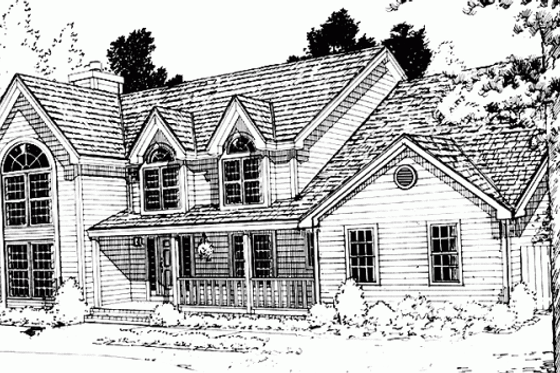 Exterior - Other Elevation for Country House Plan #3-224 - 4 bed, 2.5 bath