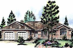 Ranch Exterior - Front Elevation Plan #18-140