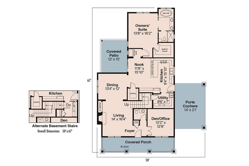 Home Plan - Floor Plan - Main Floor for Craftsman House Plan #124-611 - 3 bed, 2.5 bath