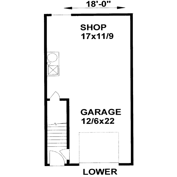 European Floor Plan - Lower Floor Plan #303-368