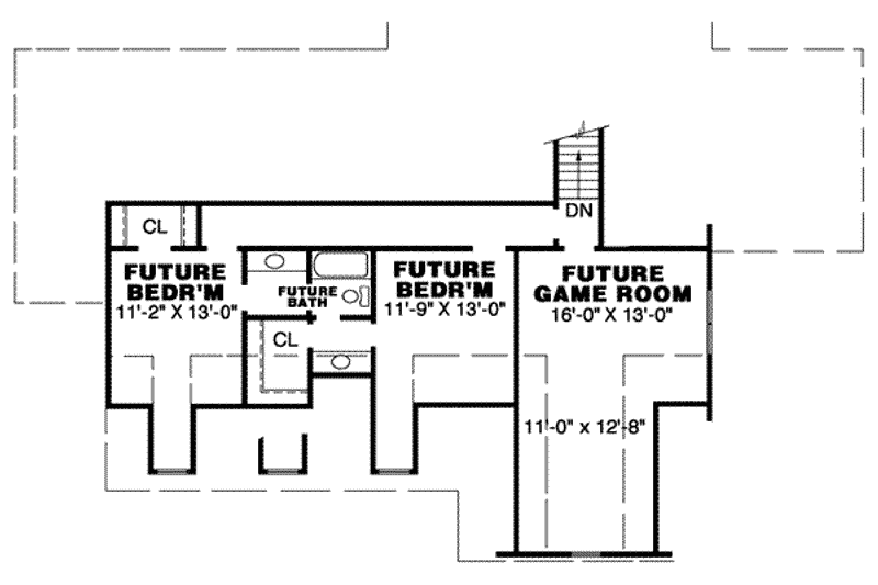 Home Plan - Floor Plan - Other Floor for Traditional House Plan #34-158 - 3 bed, 2 bath