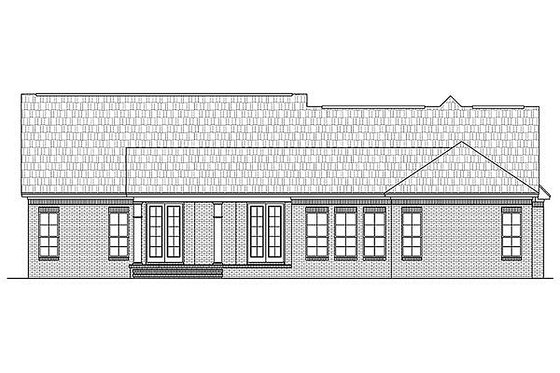 Traditional style Country Design rear elevation