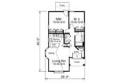 Cottage Style House Plan - 2 Beds 1 Baths 882 Sq/Ft Plan #57-380 