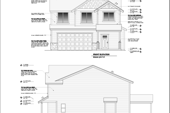 Exterior - Other Elevation for Craftsman House Plan #53-767 - 4 bed, 2.5 bath