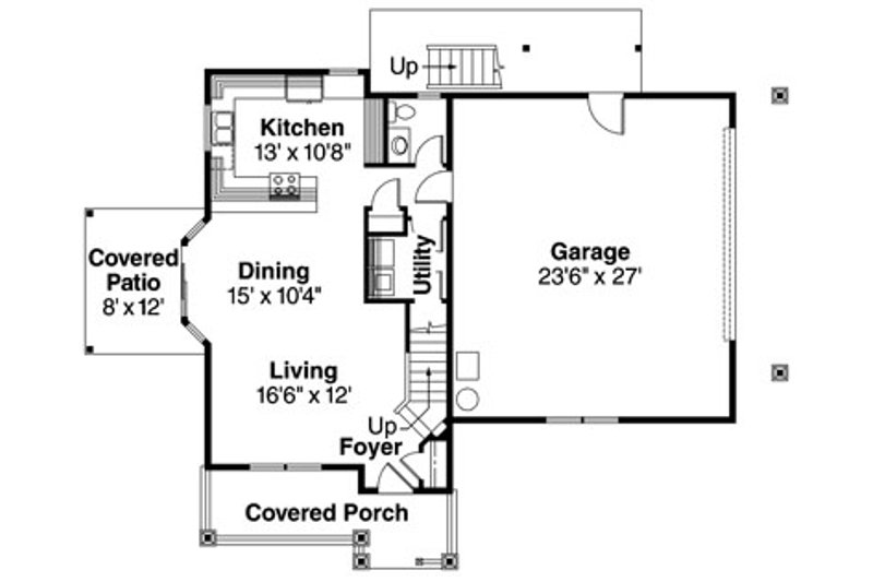 Home Plan - Floor Plan - Main Floor 1 for Craftsman House Plan #124-623 - 3 bed, 2.5 bath