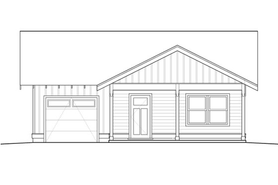 Exterior - Front Elevation for Craftsman House Plan #895-14 - 3 bed, 2 bath