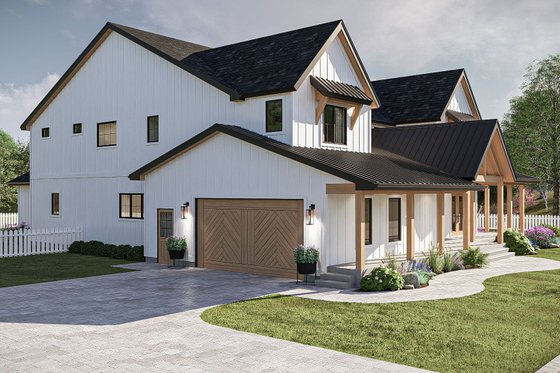 Exterior - Other Elevation for Farmhouse House Plan #455-321 - 4 bed, 3.5 bath