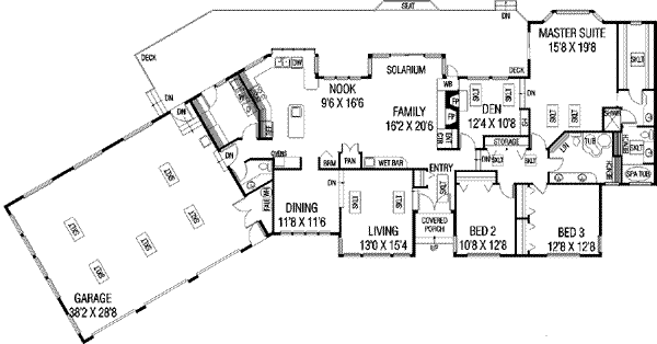 Architectural House Design - Contemporary Floor Plan - Main Floor Plan #60-334