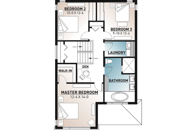 Dream House Plan - Floor Plan - Upper Floor for Contemporary House Plan #23-2708 - 3 bed, 1.5 bath