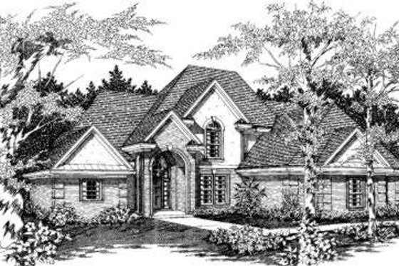 Exterior - Front Elevation for European House Plan #329-130 - 4 bed, 2.5 bath