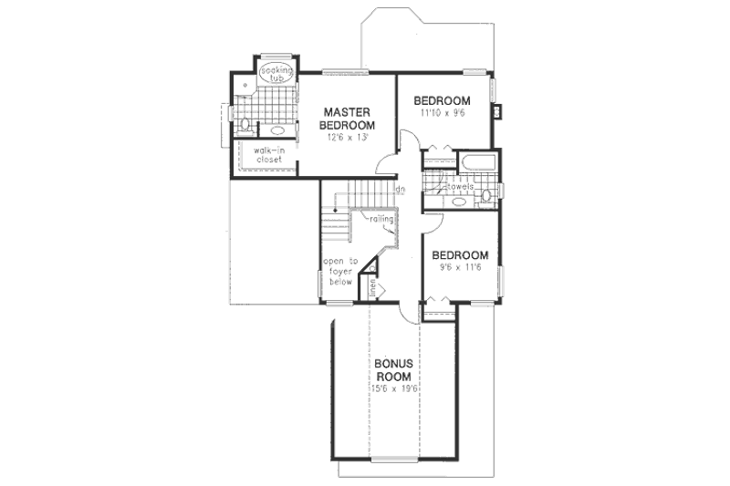 Dream House Plan - Floor Plan - Upper Floor for European House Plan #18-9180 - 4 bed, 2.5 bath