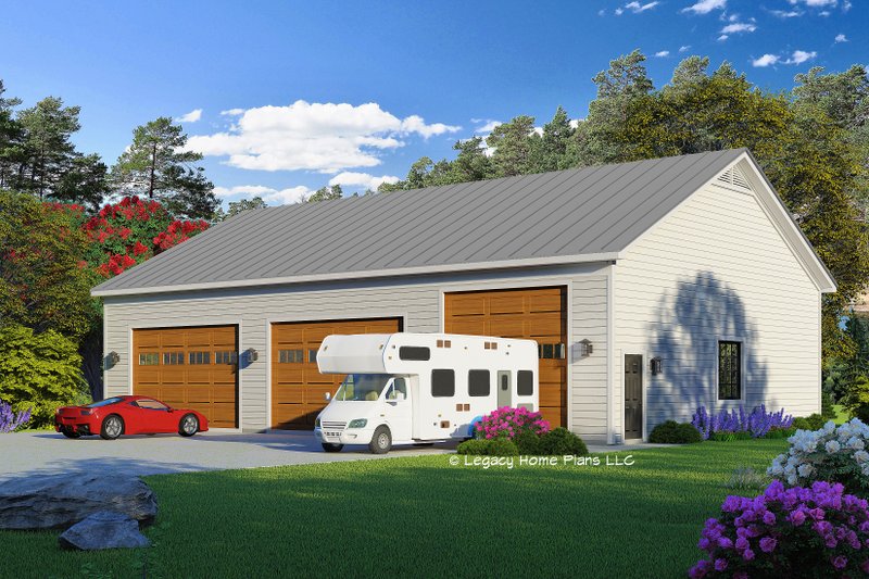 House Blueprint - Contemporary Exterior - Front Elevation Plan #932-897