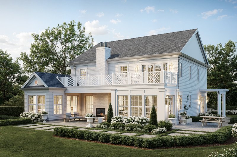 House Blueprint - Exterior - Front Elevation 3 for Traditional House Plan #1114-94 - 4 bed, 3.5 bath