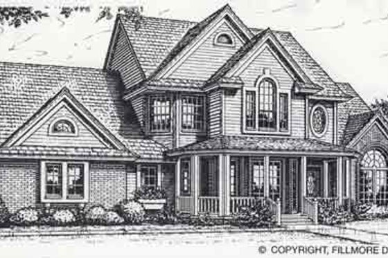 Exterior - Front Elevation for Colonial House Plan #310-818 - 3 bed, 0 bath