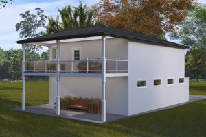 Exterior - Rear Elevation 1 for Craftsman House Plan #1060-327 - 2 bed, 2 bath