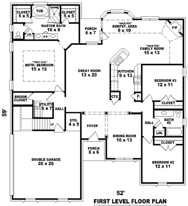 European Floor Plan - Main Floor Plan #81-1061