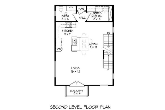 Floor Plan - Upper Floor for Contemporary House Plan #932-127 - 2 bed, 2.5 bath
