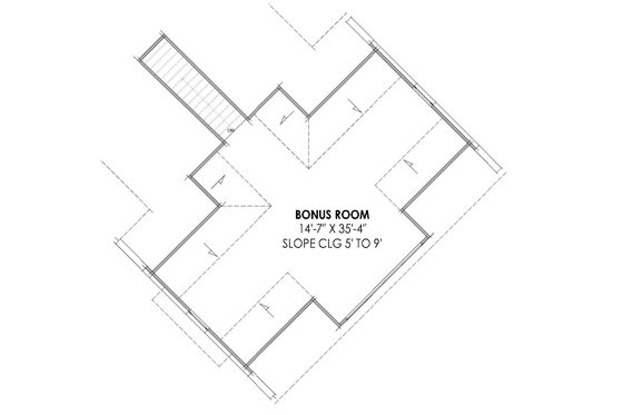 Floor Plan - Upper Floor for European House Plan #1096-22 - 4 bed, 4.5 bath