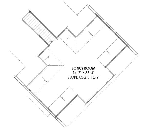 European Floor Plan - Upper Floor Plan #1096-22