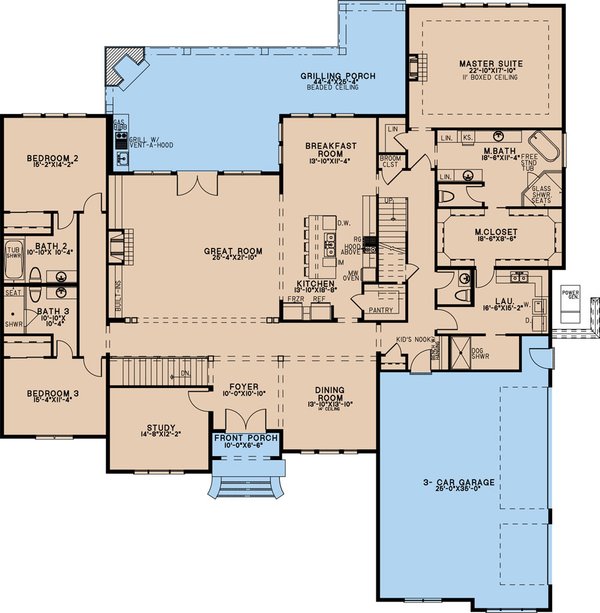 House Design - European Floor Plan - Main Floor Plan #923-239