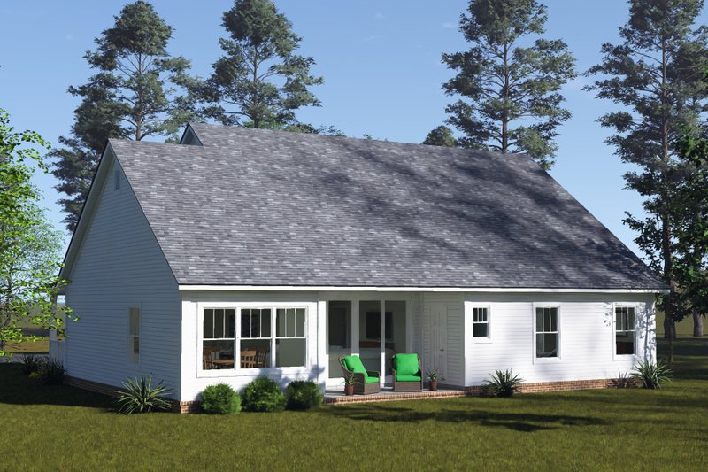 Dream House Plan - Exterior - Rear Elevation for Farmhouse House Plan #513-2482 - 3 bed, 2.5 bath