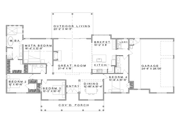 Farmhouse Floor Plan - Main Floor Plan #935-30